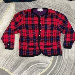Vintage Tally-Ho Creation knit cardigan XL